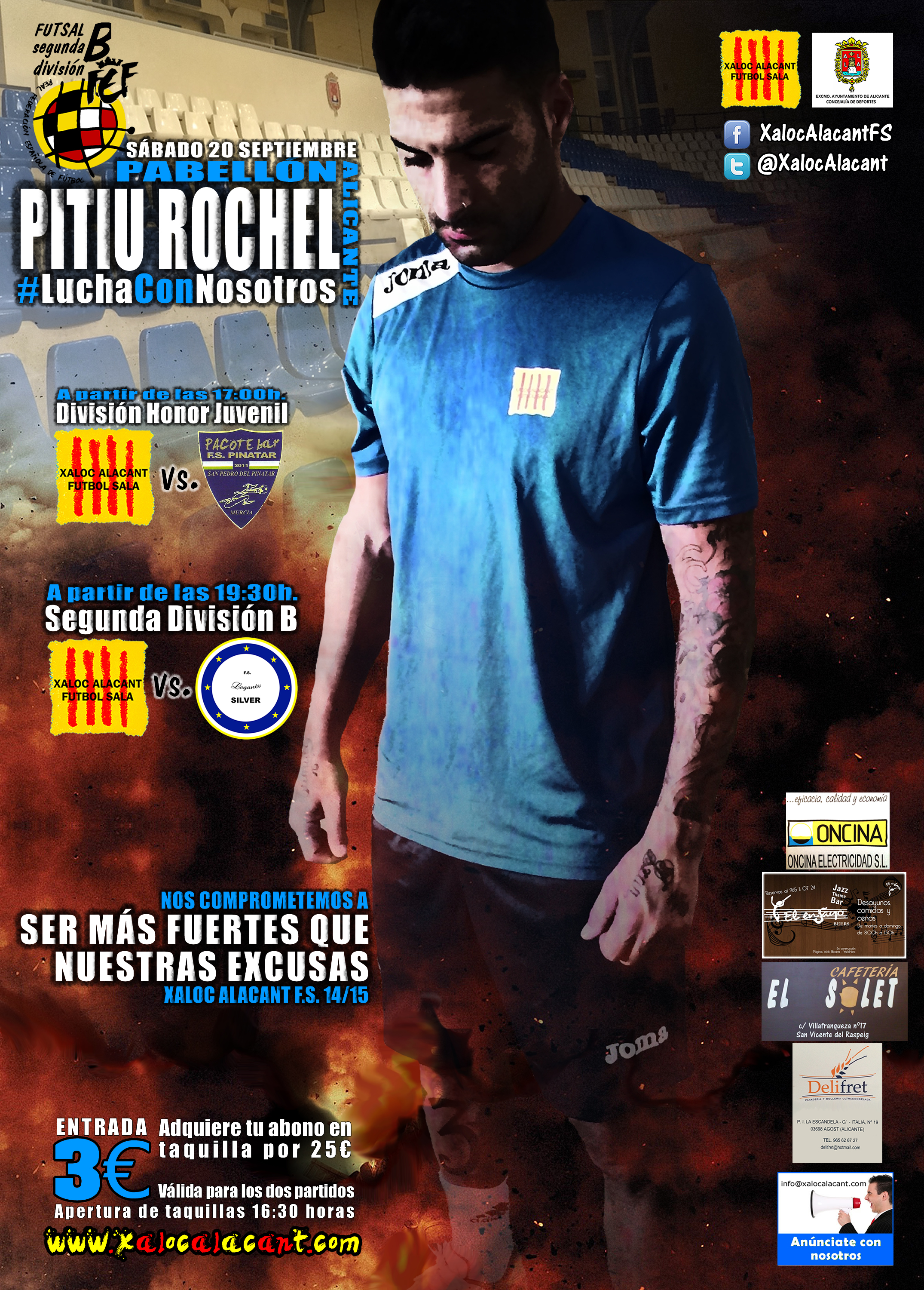 Material de marketing deportivo del Xaloc Alacant F.S.