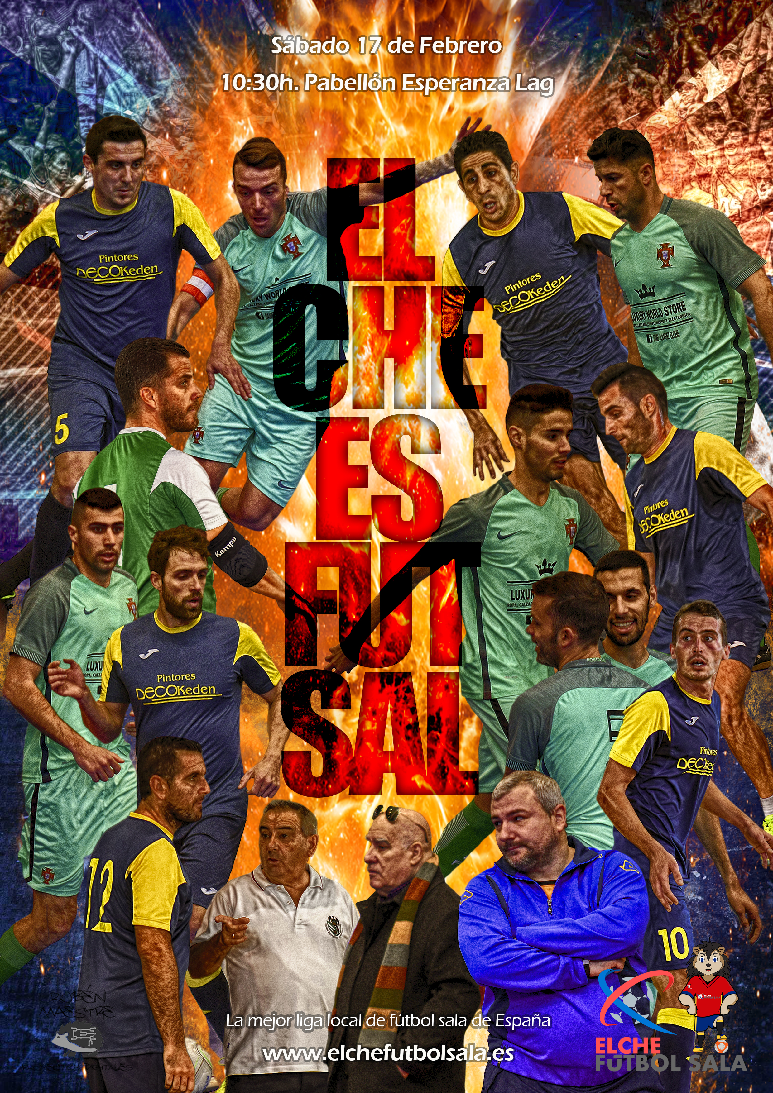 #ElcheEsFutsal – Imagen promoción partido liga fútbol sala de Elche