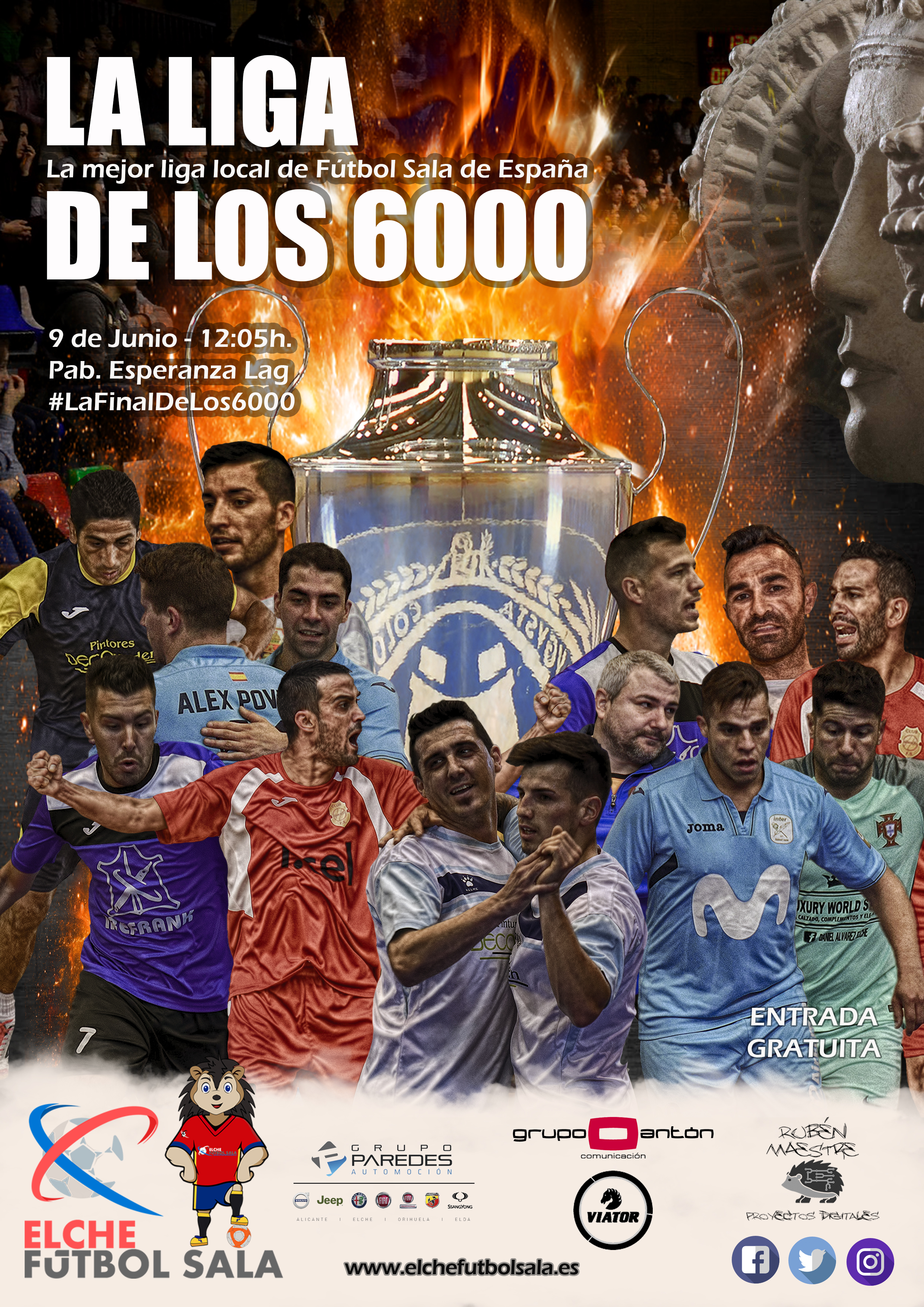 Imagen promoción del final de la liga de fútbol sala de Elche 2018